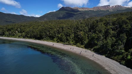 A drone view of the coastline near the former San Isidro lighthouse which is being converted into a museum.