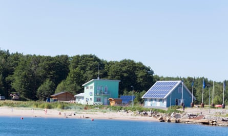 Solar power at Naissaar island harbour.