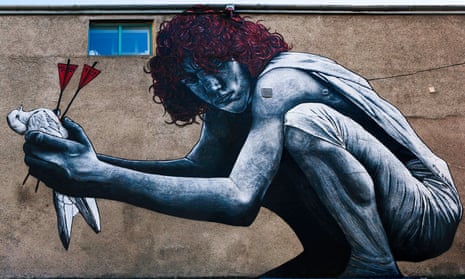 The Son of Protagoras by Simon Mills on the Seedhead Arts Belfast mural tour.