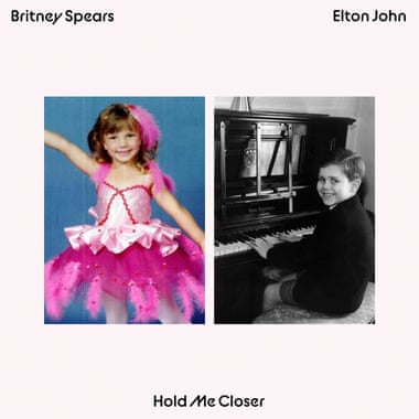 ‘Britney was broken. I’ve been broken and it’s horrible’: Elton John on helping Britney Spears sing again 3 Artists as children on Hold Me Closer artwork.
