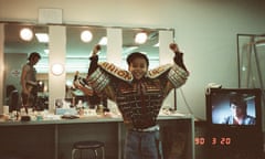 A young Johny Pitts backstage at Starlight Express in Japan.