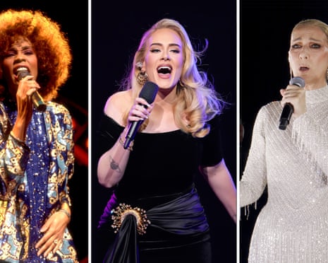 Viva la diva … (L to R), Whitney Houston, Adele, Celine Dion at the Olympics.