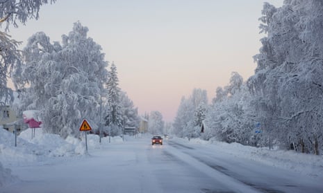 The village of Vittangi in Kiruna municipality, northern Sweden.