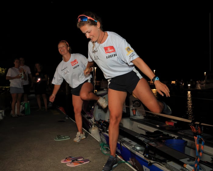 ‘Those final few hours were brutal’: British duo end epic journey in Australia after rowing across Pacific Ocean