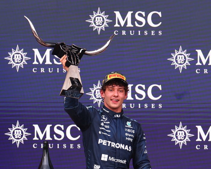 Kimi Antonelli storms to US F1 GP victory but is made to wait for title glory