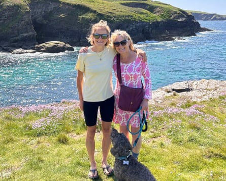 Elsey Davis and her mother, Ann, on the Cornish coast.