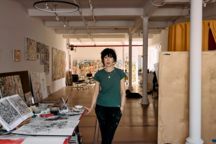 Cecily Brown in her studio.