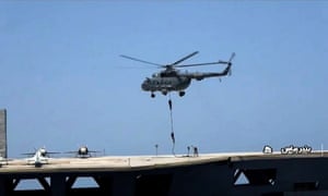 Iran Threatens Us By Targeting Replica Aircraft Carrier In Strait Of Hormuz World News The Guardian