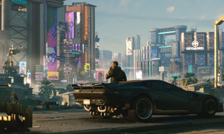 Uma foto promocional de Cyberpunk 2077.