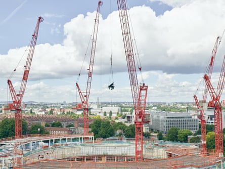 A swansong to the BBC … the instrument hangs in the air for Yass’s Aeolian Piano.
