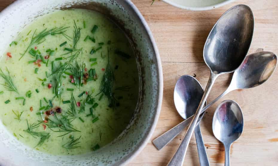 Delicate delight: cucumber soup.