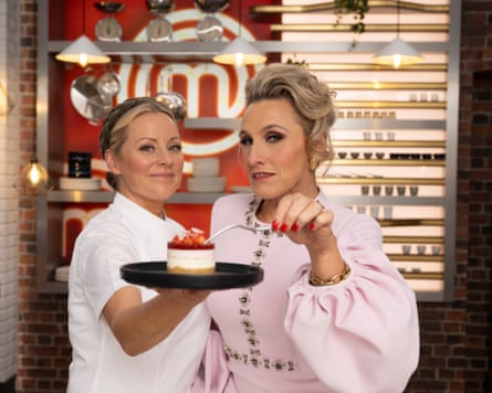 Haugh and Dent on the MasterChef set.