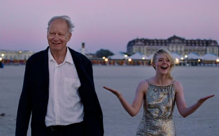 Stellan Skarsgård as Gustav Borg and Elle Fanning as Rachel Kemp.