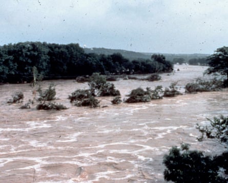 The Guadalupe River in flood on 17 July 1987.