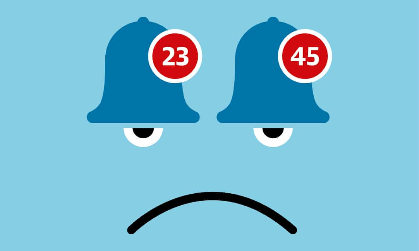 <div class=__reading__mode__extracted__imagecaption>App attack … being notified of a text from a friend, which you don’t need to read straight away, can be surprisingly draining. Illustration: Guardian Design<br>App attack … being notified of a text from a friend, which you don’t need to read straight away, can be surprisingly draining. Illustration: Guardian Design</div>