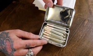 Pre-rolled marijuana joints on sale at the Medicinal Cannabis Dispensary in Vancouver, Canada.