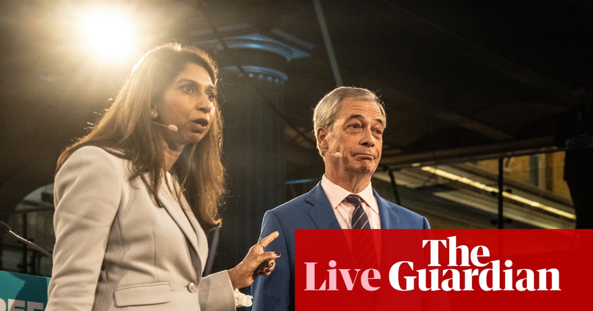 Farage did not need to declare £5m donation as it was ‘private’, claims Braverman – UK politics live