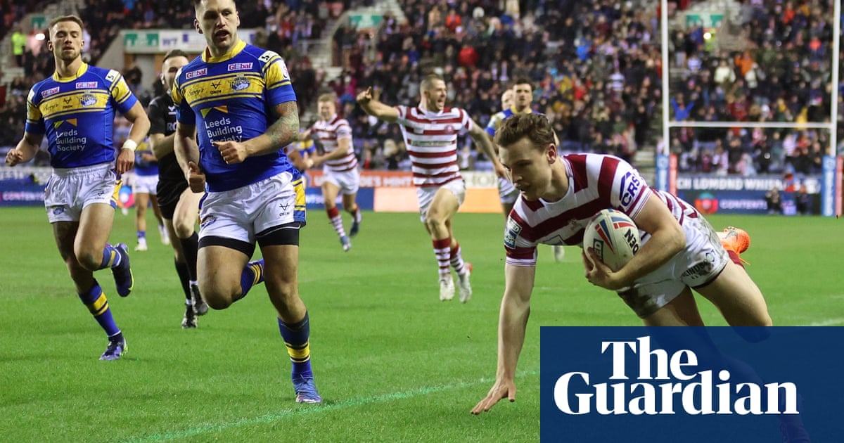 Jai Field’s magical hat-trick leads Wigan to bruising victory over Leeds