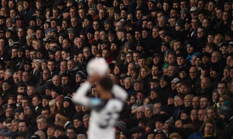 Fans at an FA Cup tie between Derby County and Manchester United at Pride Park. ‘Football is probably the biggest expression of community and cultural identity in this country, and it has to be treated with respect.’