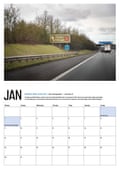 The page for January in the Landmarks of the M40 calendar.