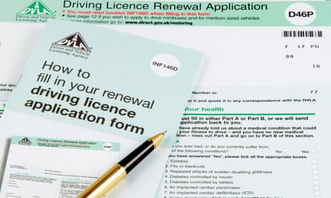 Driving licence renewal application