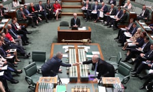 Bill Shorten and Scott Morrison shake hands before question time