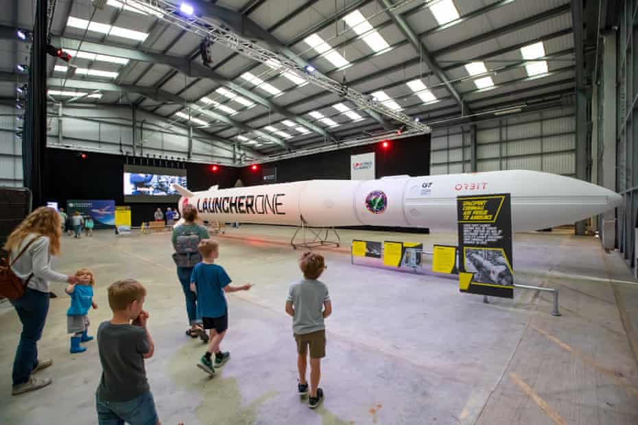 Visitors to the Story Of A Satellite exhibition.