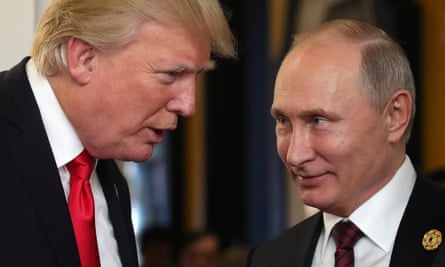 Trump and Putin at the Apec summit in Vietnam this week.