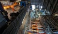 Overhead view of the electric arc furnace facility