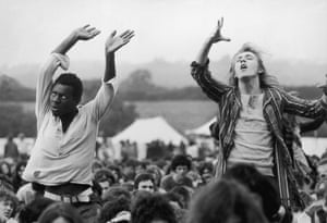 Ecstatic fans enjoy the music, Isle of Wight, September 1969