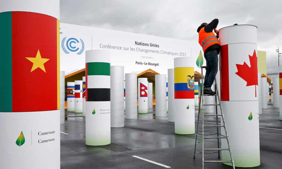 Preparations for the upcoming COP21 climate summit t Le Bourget, near Paris, France