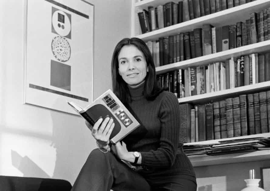 Joan Bakewell with her book The New Priesthood, 1970.