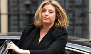 Britain’s Secretary of State for International Development Penny Mordaunt arrives in Downing Street for this morning’s cabinet meeting in Westminster, London, Britain