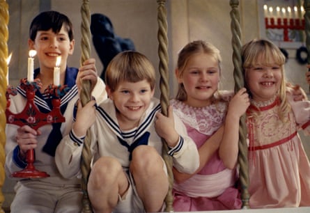 Children on a merry-go-round in Fanny and Alexander