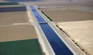 Farm fields along the path of the California aqueduct in the Central Valley, a region that produces a quarter of the nation’s food.