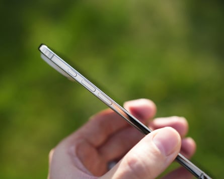 The volume and action buttons of the iPhone Air.