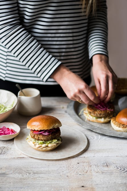 Cashew and chestnut burgers