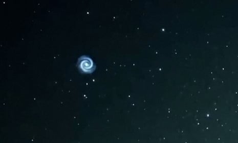 'Whirlpool' seen in the night sky above Hawaii