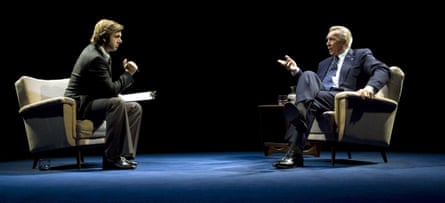 Michael Sheen and Frank Langella in Frost/Nixon at the Donmar, London, in 2006.