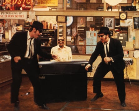 Dan Aykroyd, Ray Charles and John Belushi in The Blues Brothers.
