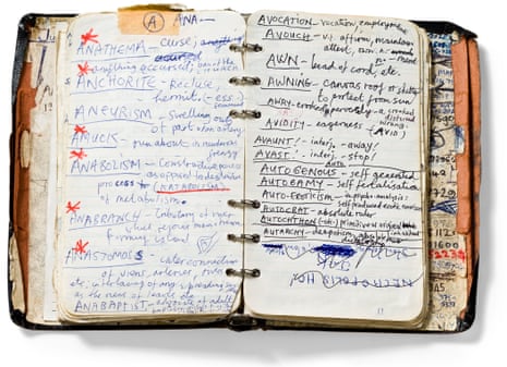 Handwritten dictionary of words by Nick Cave, 1984–85 Gift of Nick Cave, 2006, Australian Performing Arts Collection, Arts Centre Melbourne / Dan Magree Photography