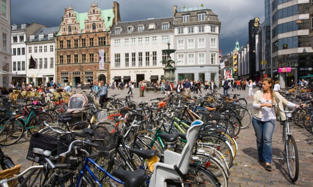 Bikes in Copenhagen, Denmark.