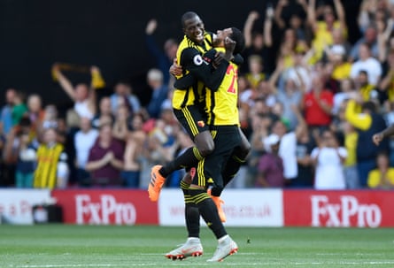 Abdoulaye Doucouré, left, is Watford’s linchpin.