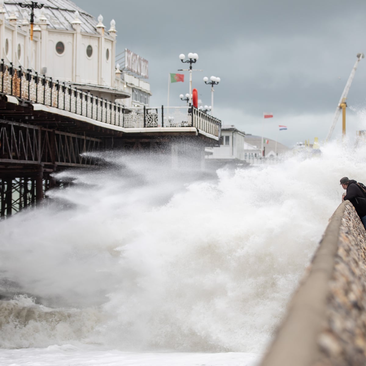 UK weather: Storm Alex batters south-west England with gale-force winds |  UK weather | The Guardian