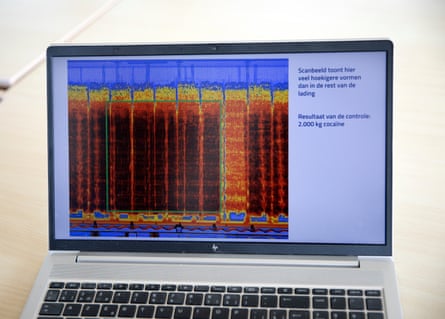 A scan displayed on a laptop screen.
