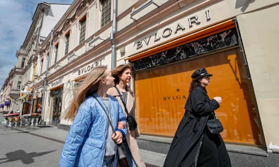 A closed shop in Moscow.