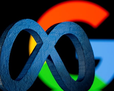 Google and Meta logos