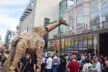 The puppets pause during a performance at the Royal Opera House.