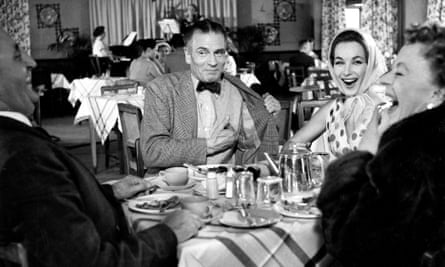 Shirley Anne Field, second left, sitting next to Laurence Olivier in The Entertainer, 1960.