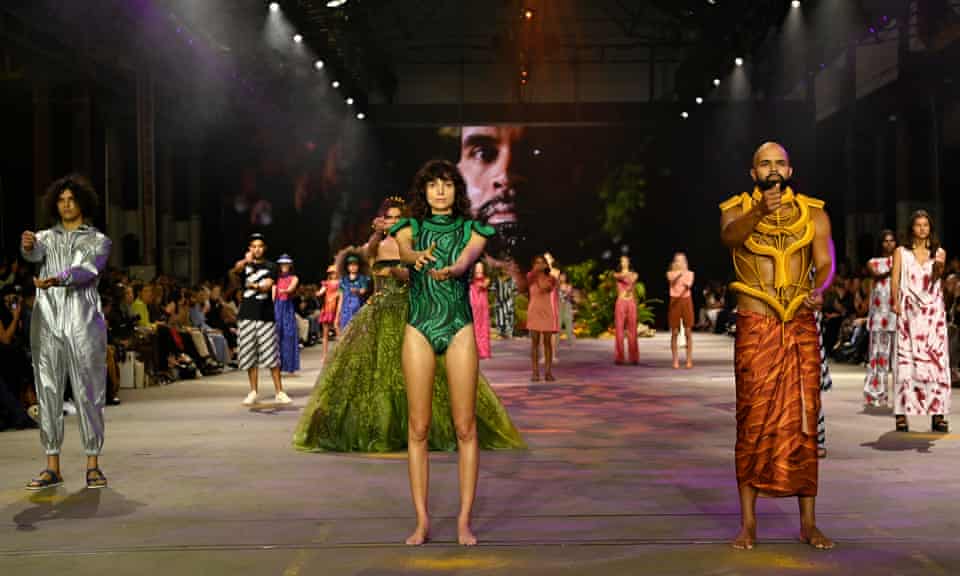 The First Nations Fashion + Design runway show at Australian Fashion Week